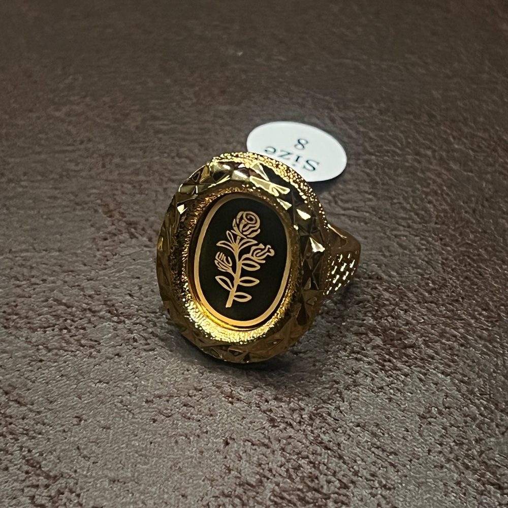 21K Gold Plated Rose Ring